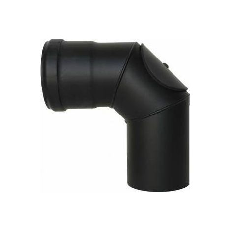 CURVA ISPEZIONABILE CON PORTELLO PELLET SMALTATO Misura: Diam. 100