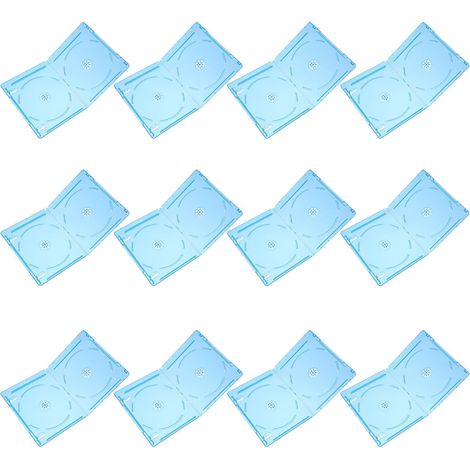 Boîtier DVD en Plastique Transparent 12pcs, Boîte de Rangement pour CD Fonction Numérotée, Organiseurs de Disques pour Protection et Stockage Facile (1/5)