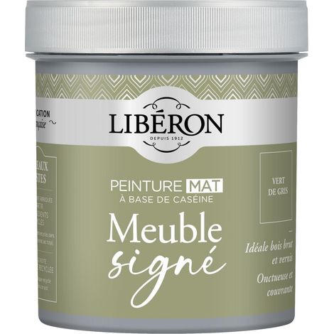 Peinture meuble à base de caséine LIBERON Vert de gris mat 500 ML