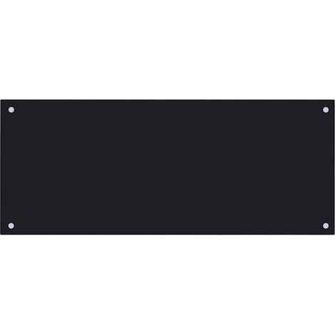 Kitchen Backsplash Black 100 x 40 cm Tempered Glass vidaXL