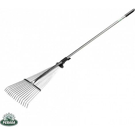 SCOPA PER ERBA E FOGLIE IN METALLO 120CM