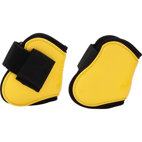 Guêtres de tendon de cheval 4 pièces de protection confortables et réglables pour JumpingYellow ensemble de 2 pattes arrière (M) (1/5)