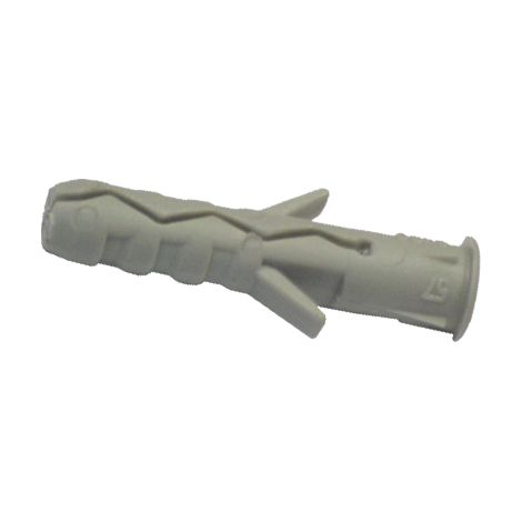 Chevilles plastiques pour piton - Boite de 100 pièces Gris 6mm x 30mm