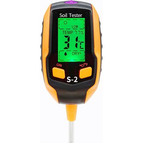 Sol Ph mètre 5-en-1 testeur de sol humidité numérique plante thermomètre Test humidimètre pour plantes en pot jardins pelouses (1/3)