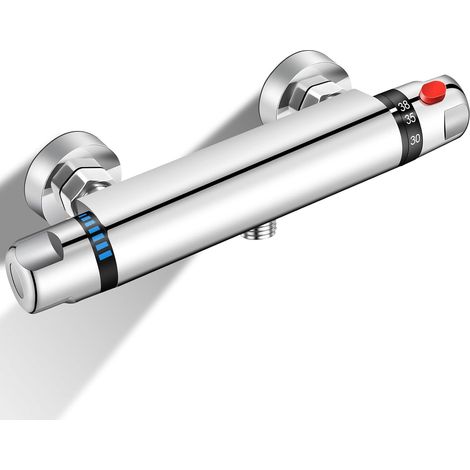 Thermostatic Shower Mixer Tap with 38 °C Safety Button (1/5)