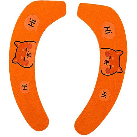 Housse de Toilette en Peluche Coupeable Lavable Universal avec Dessin Cartoon pour 4 Saisons 1 Paire (1/5)