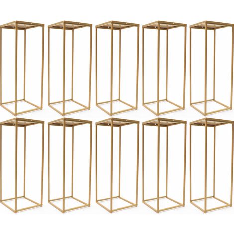 10PCS Support de Fleurs de Mariage 80 cm Porte-fleurs Métal Doré Centre de Table Mariage Vase Géométrique Stratifié Acrylique Présentoir Floral pour Réception Événement Décoration de Fête Maison (1/5)