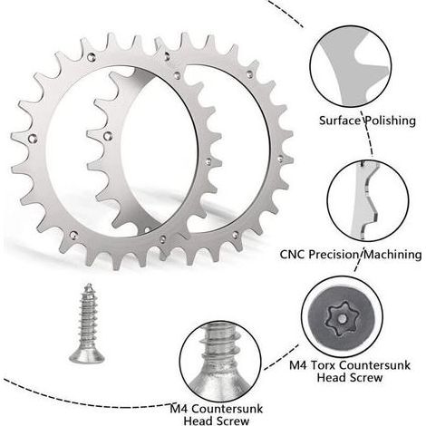 FENOPLASTICACrampons en acier inoxydable pour robot tondeuse Worx L – Taille de roue 225mm – Meilleure traction sur pelouse humide – 12 vis incluses - 225mm-12x (1/2)
