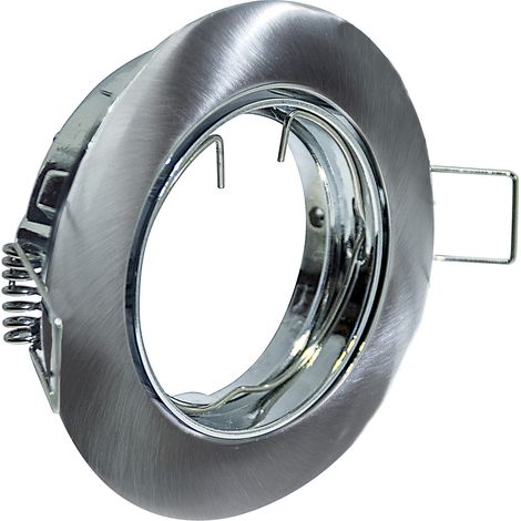 Faretto Incasso Fun Orientabile Tondo Alluminio Nero Satinato 1 Luce Gu10 D9,4Cm