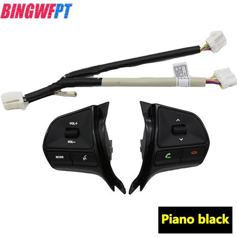 Accessoires de style pour KIA RIO 2011-2014 : commandes au volant multifonctions, boutons de volume audio et téléphonique pour Bluetooth-AquaForge
