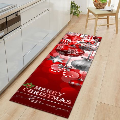 Tapis De Sol De Noël - 50 X 80 Cm - Anti-dérapant - Pile Bas - Pour Intérieur Et Extérieur - Tapis D'entrée - 1 Pièce (1/5)