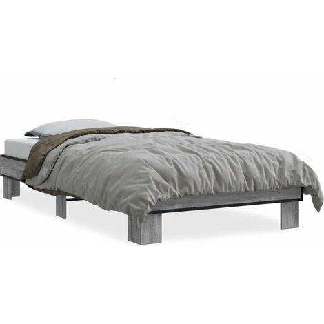 Maison Exclusive - Giroletto Grigio Sonoma 100x200 cm Legno Multistrato e Metallo (1/5)
