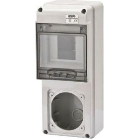 Gewiss 5-Modul-Schaltschrank mit 1 Flansch für Industriesteckdosen GW68017N
