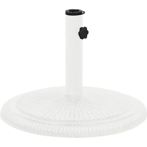 Base estable para sombrilla de exterior con diseño floral 45 x 45 x 30 cm hierro fundido blanco 020046552 (1/5)