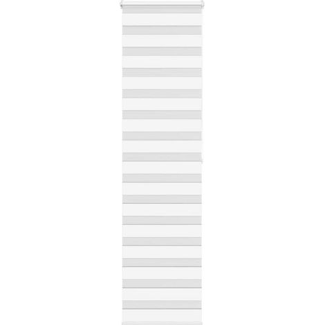 Doppelrollo Weiß 60x200 cm Stoffbreite 55,9 cm Polyester
