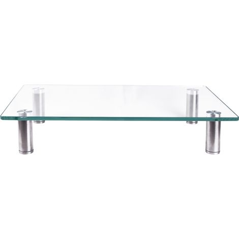 Glasaufsatz 38,5cm Monitorerhöhung Monitorständer Erhöhung Halter Ablage Halterung Bildschirm Regal PC TV Aufsatz Ständer Tisch (1/5)