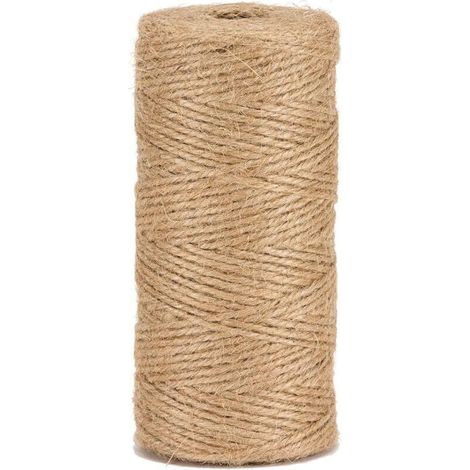 La cordeline Ficelle Jute Naturel Ø1.5mm ±100m pour Le Jardinage, Bricolage, activités manuelles 100, Naturelle