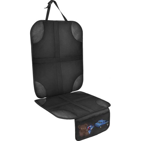 Housse de protection pour siège auto avec organiseur - Protection pour siège auto enfant - Siège enfant - Universelle - Protection - Housse avant et arrière - Noir (1/5)