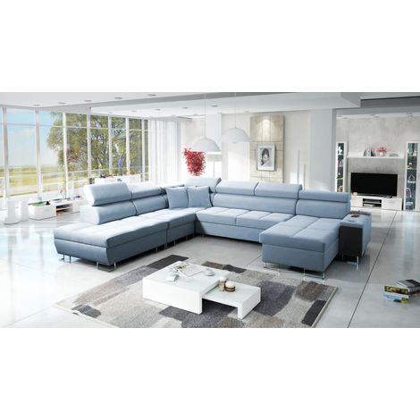 Großer multifunktionaler Eckschrank Morena X, Uttario Velvet Blau Rechts (1/5)