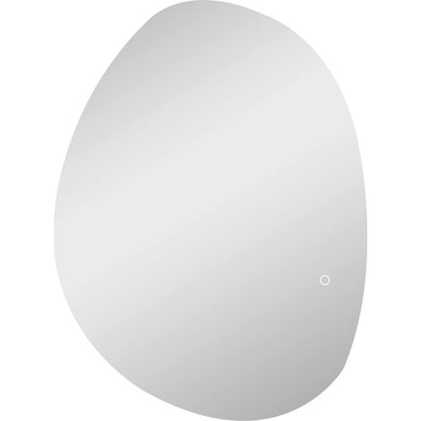 Miroir de salle de bain avec éclairage LED - 80 x 60 cm, argenté - Miroir lumineux mural avec antibuée, mémoire et IP44 - Design moderne (1/5)