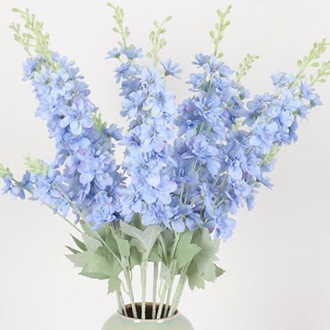 Ecleanfy - Lot de 6 Fleur artificielles en Soie Delphinium de 85,1 cm - Fleurs artificielles à Tige Longue pour Grand Vase,décoration de (1/4)