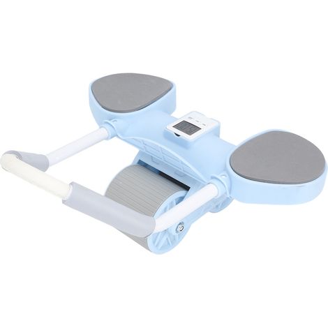 Roue abdominale à rebond automatique avec support pour téléphone, double roue antidérapante, batterie 65 mAh, appareil d'entraînement abdominal domestique pour hommes et femmes, bleu (1/5)