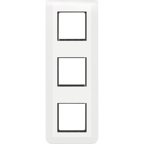 Supporto triplo verticale e piastra per mosaico, LEGRAND, bianco Legrand