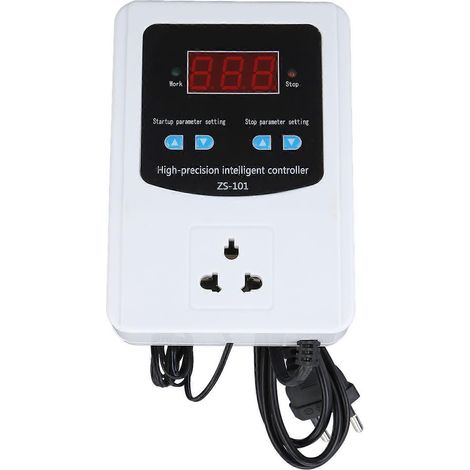 Digitaler Gewächshaus-Temperaturregler, 1500 W, Thermostat mit LCD-Anzeige, 10-A-EU-Stecker, 220 V