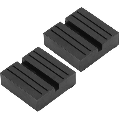 Lot de 2 patins en caoutchouc universels pour cric, support de rail à fente, adaptateur pour cric et support de levage, bonne résistance à l'écrasement, pour l'entretien automobile (1/5)