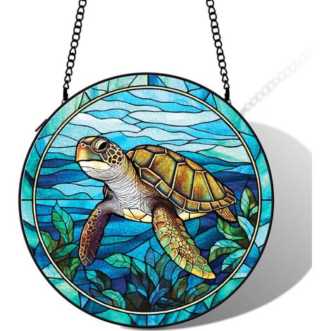 Attrape-soleil vitrail cheval 20 cm décoration suspendue fenêtre animal lumineux cadeau Noël (1/5)