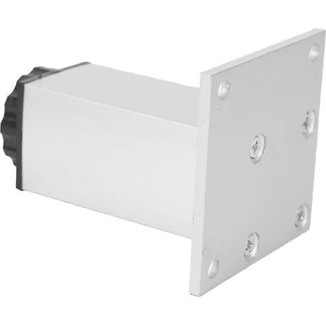 Quatre pieds de meuble carrés réglables en alliage d'aluminium de mm, finition anodisée. (1/5)