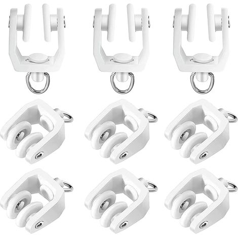 CCYKXA50pcs Rouleau De Rideau De Plafond Rouleaux De Rideau De Rideau Flexible Et Pliage En Plastique Drapery Rail Glieur Coulissant Pour Fenêtres Tracks (1/5)