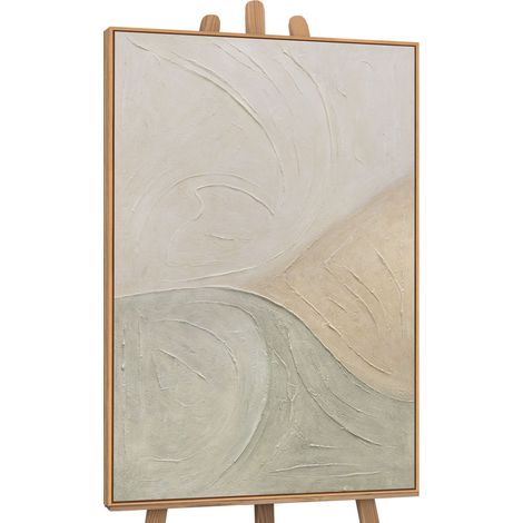 Gemälde Spuren des Regens Rahmen Eichefarben 120x80 cm (1/5)