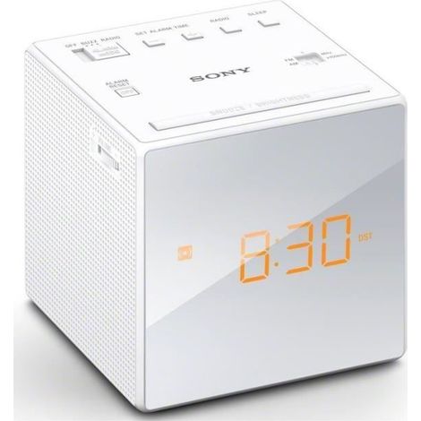 Radio-réveil SONY - ICFC 1 W - Syntoniseur de radio numérique AM/FM - Horloge numérique