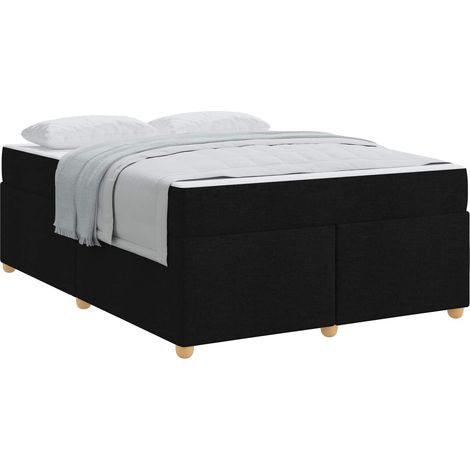Maison Exclusive - Struttura del letto con materasso Nero 160 x 200 cm Tessuto