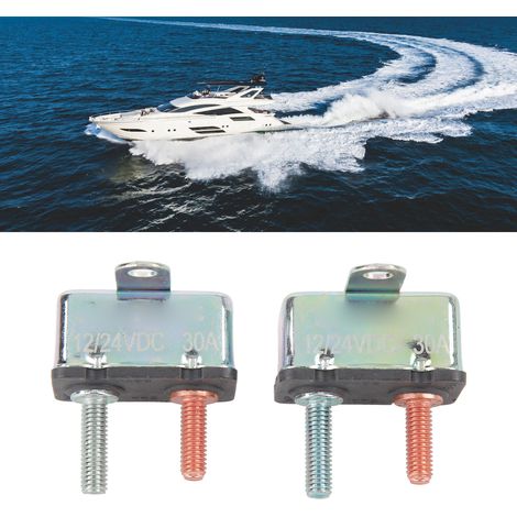 Deux jeux de disjoncteurs à réarmement automatique 12V/24V, disjoncteurs de surintensité pour avions à voilure fixe et disjoncteurs universels pour véhicules/navires, 30A. (1/5)