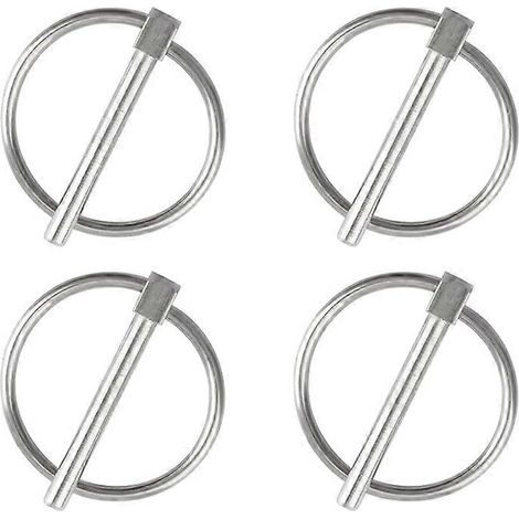 Goupilles de sécurité rondes en acier inoxydable 316, diamètre 4,5 mm, pour verrous de remorque. (1/5)