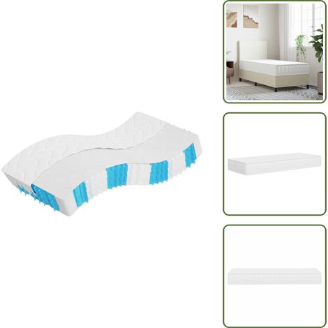 The Living Store Matelas à ressorts ensachés dureté moyenne 90x190 cm - Matelas à ressorts (1/5)