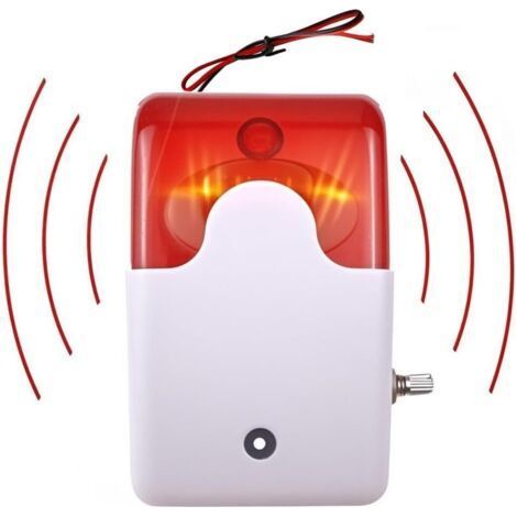 Alarme sonore clignotante 12V 110 dB Alarme réglable Avertisseur de sécurité pour lieux publics Évacuation d'urgence (1/5)