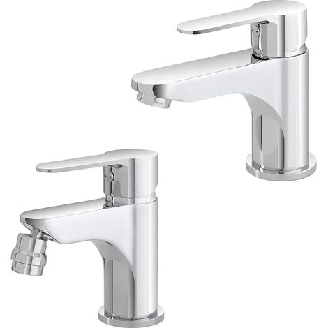 Miscelatore lavabo e bidet cromati con scarico click clack incluso Zoe (1/5)