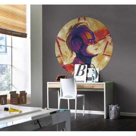 Komar Avengers Painting Captain Marvel Helmet 125 x 125 cm, Stickers pour les murs DD1-054 (1/3)