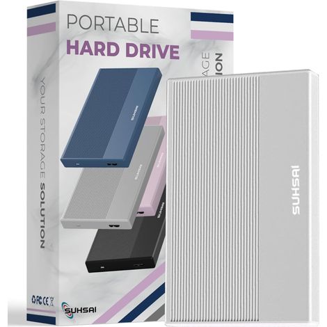 Disque Dur Externe 250 Go, 2,5 Pouces, USB 3.0 pour PC - Argent (1/5)
