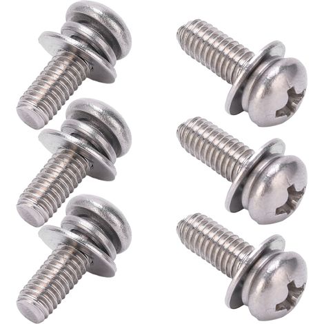 Beyamis 100 vis à tête cruciforme avec rondelles plates en acier inoxydable 304, vis, boulons et écrous (1/5)