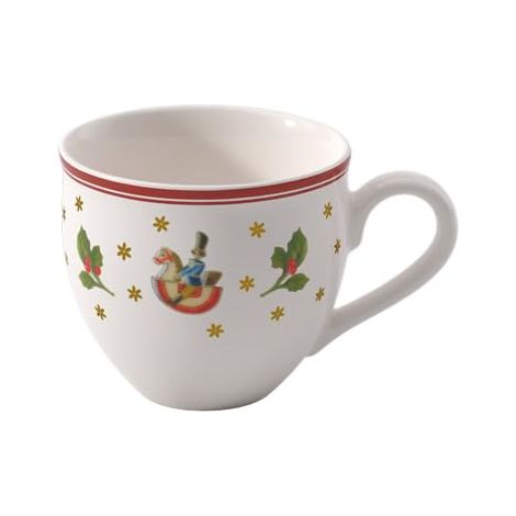 Tasse à Moka/Expresso, 100 ML, Porcelaine, Blanc/Rouge (1/4)