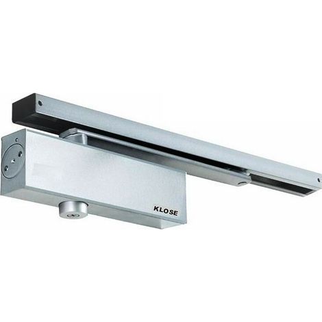Ferme-porte réglable force 3 en aluminium argenté pour portes jusqu'à 60 kg - Conforme EN1154 (1/5)