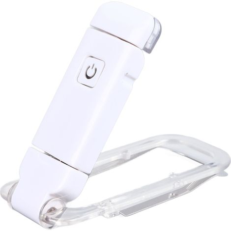 Lampe de livre Rechargeable par USB, pliable, rotative, Portable, réglable, marque-page à clipser pour la lecture