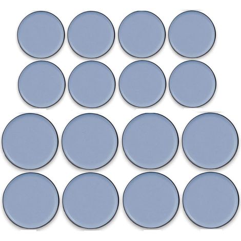 Patins De Meubles En PTFE - 16 Pièces Autocollants 25 mm Et 30 mm - Pour Chaises Tables Fauteuils Tabourets - Glisse Facile Sur Sol Dur Et Moquette (1/5)