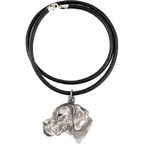 Pointer I - collar para perros, colgante bañado en plata para amantes de los perros, joyería única de Art-Dog (1/5)