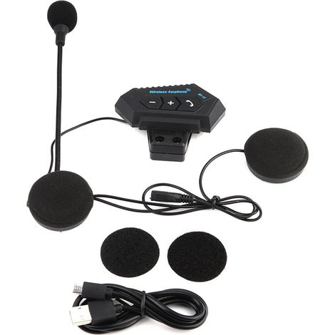 Jeffergarden 1 paire casque de moto casque BT casque haut-parleurs prise en charge des appels mains libres (1/4)