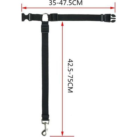 pair Ceinture de sécurité multifonctionnelle réglable pour chien (1/3)